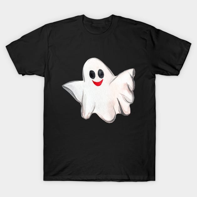 Happy ghost T-Shirt by DreamLoudArt